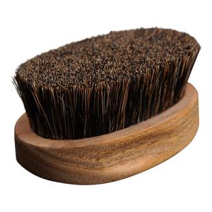 纯正猪鬃毛文玩刷子椭圆款手工满栽毛密实木核桃金刚清理包浆上色