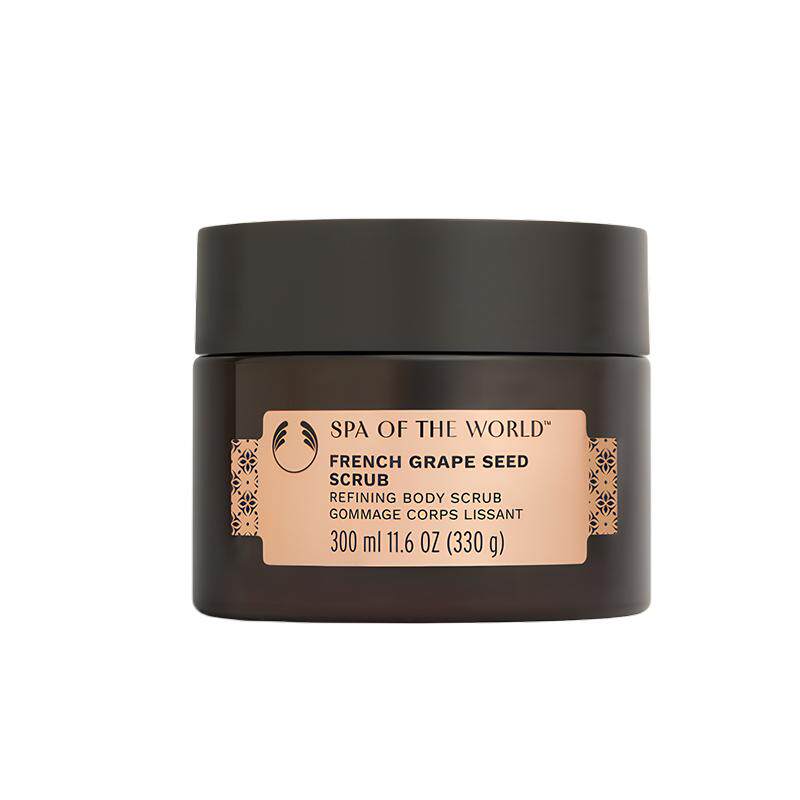 The body shop/美体小铺法国葡萄籽身体磨砂300ml去角质细腻肌肤