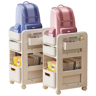 书包置物架可移动小推车书本放书包桌边下学生放置书架收纳架神器