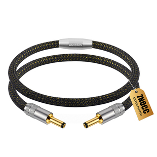 发烧7N单晶铜镀银DC直流电源线GX16-2芯转2.1*2.5插头输出连接线