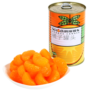 科技罐头 黄岩糖水橘子罐头 425克*10罐 橘片爽小罐休闲零食水果