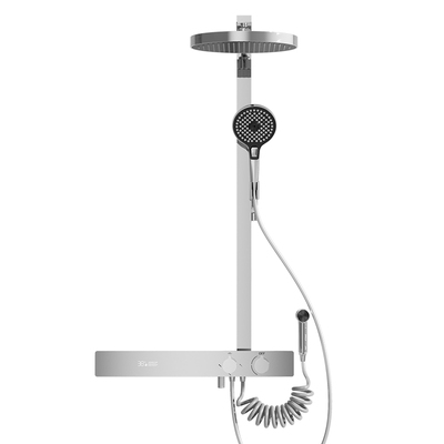 一孔多出水镜雨增压明装花洒