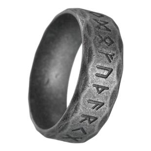 北欧维京文字卢恩戒指钛钢不掉色复古做旧指环简约时尚男士手饰品