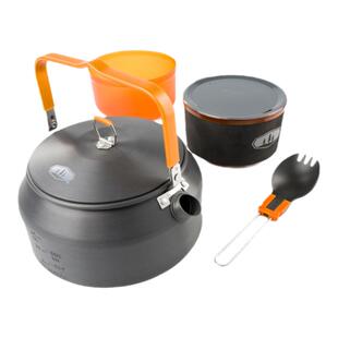 GSI 户外铝质煮茶壶野餐露营烧水壶轻量便携餐具套装50263