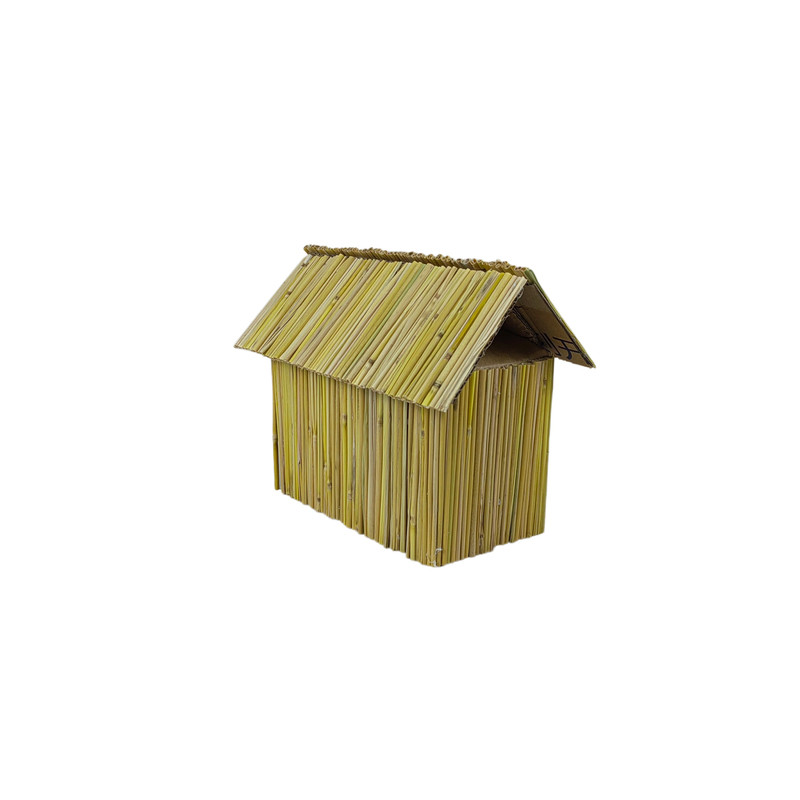 稻草茅屋对联手工摆设文创礼品