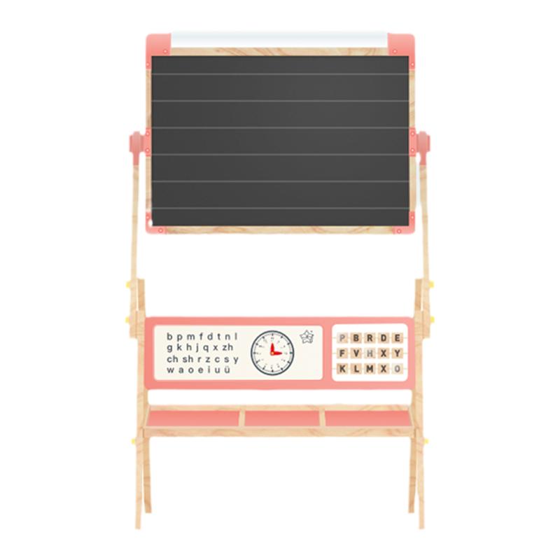 Springbuds画板磁吸双面可玩实木质多功能桌棋盘幼儿益智早教玩具