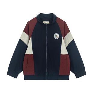 马拉丁童装儿童外套秋装男童大童猫和老鼠印花拼色夹克