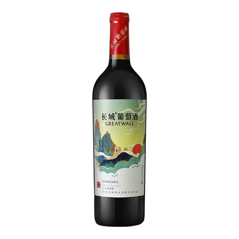 中粮长城干红葡萄酒长城画廊特级精选赤霞珠 750ml*6瓶整箱装送礼
