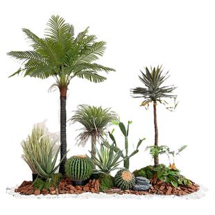 仿真椰子树假树室内热带雨林植物装饰大型棕榈树葵树针葵造景组合