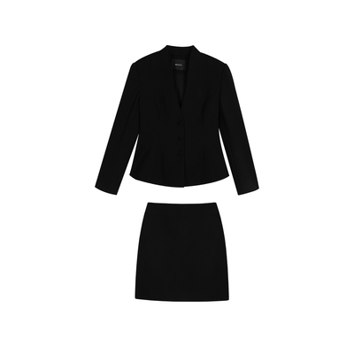 MavenLinV领收腰短款西装外套