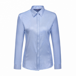 新款行农工作服女长袖衬衫西服裤子全套业农行服衬衣蓝粉色职业装