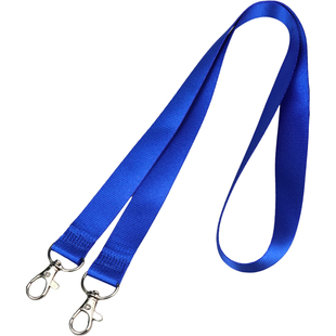 2cm宽双扣工作证嘉宾证卡套绳子参会证挂绳工牌绳双挂钩证件吊绳定制LOGO印字员工挂牌带子双头卡绳会展挂绳