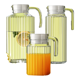 冷水壶玻璃凉水壶家用泡茶壶耐高温加厚扎壶大容量饭店专用