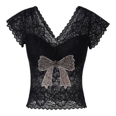 TCH私服25春夏新款烫钻蕾丝辣妹性感内搭背心T75A03E5026