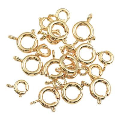 保色18k包金珍珠手链接头弹簧DIY