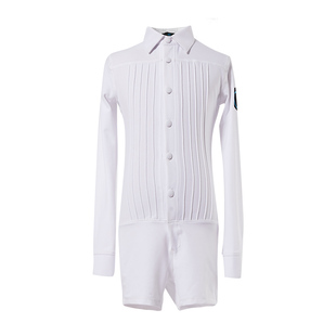 茜卡索 可定制男童拉丁舞服舞蹈比赛服上衣高端考级规定服男G7034