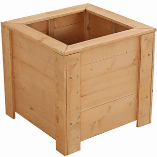 防腐木花箱实木特大花盆阳台种植箱正方形庭院木质花槽户外种树箱