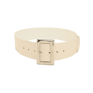 高级感铆钉白色简约学院风腰带女款百搭个性时尚搭牛仔裤皮带装饰