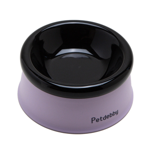Petdebby猫碗陶瓷猫食盆高脚大口径护颈增高架宠物猫狗碗防打翻