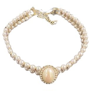 高级感双层珍珠项链女轻奢小众赫本风气质百搭法式锁骨链颈链配饰