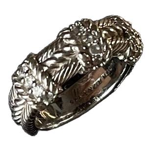 麻花扭纹judith华丽质感大气通体925银戒指男女指环绞花爆闪设计