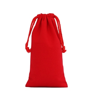 红色纯棉帆布手提加厚束口拉抽绳购物大小收纳福袋罩套子定订制做