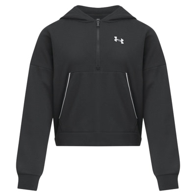 安德玛官方UA 女士半拉链跑步健身训练休闲日常运动连帽抓绒卫衣