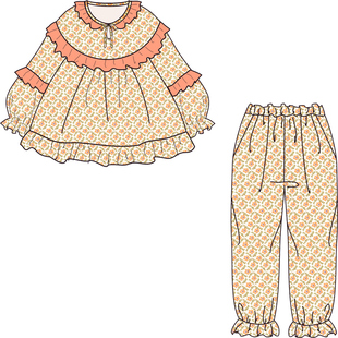 Bananagirl睡衣女春秋公主风田园日系碎花女士家居服圆领长袖套装