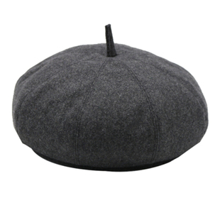 春秋冬季羊毛呢男士贝雷帽中老年人老头冬天八角帽女士画家博士帽