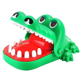 儿童咬手指鳄鱼玩具软胶的小鲨鱼恐龙亲子按牙齿互动整蛊解压神器