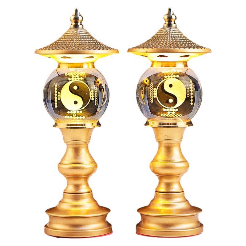 莲花灯七彩供灯祈愿合金节能佛灯