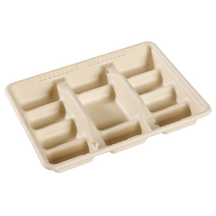 一次性纸浆水饺盒生熟馄饨打包盒速冻云吞盒可降解外卖分格饺子盒