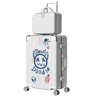 行李箱20寸直角女ins卡通爆款学生旅行拉杆箱男密码箱大容量28寸