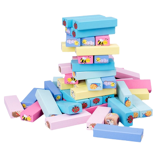 叠叠乐积木抽俄罗斯方块儿童平衡玩具叠叠高层层叠抽条推抽塔搭质