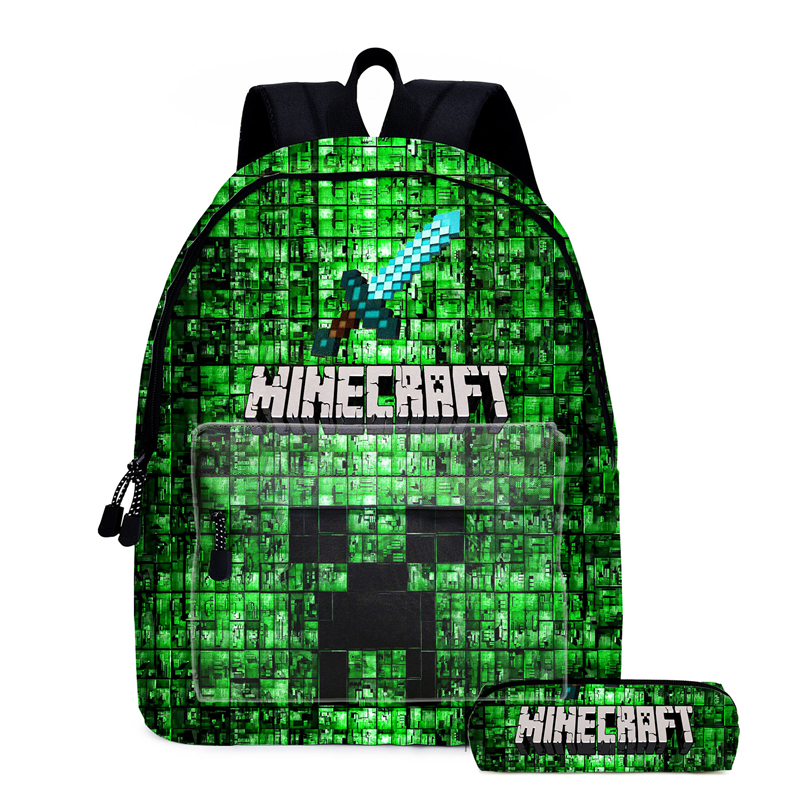 Minecraft周边我的世界苦力怕书包小学生大容量笔袋保温午餐包