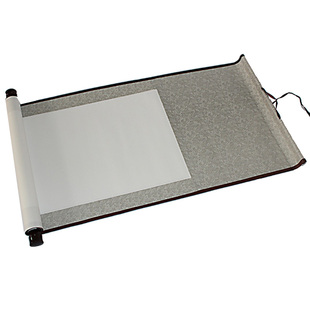 空白卷轴挂轴140*38cm仿绫纸空白画轴 宣纸立轴卷轴 书法空白画卷