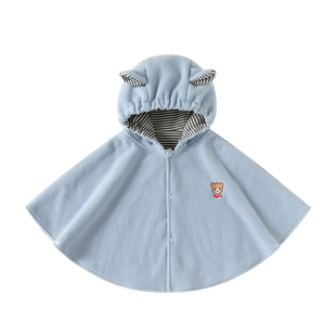 婴儿披风外套儿童披肩网红洋气男女宝宝防风斗篷外出抱被春秋冬季