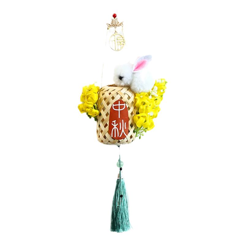 灯笼花灯小灯笼挂饰中式中秋节竹编灯笼仿古风手提兔子灯手工diy