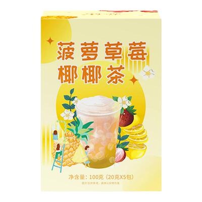 冷泡水果茶菠萝草莓椰子女生泡水