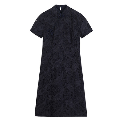 蕾丝连衣裙胖mm大码女改良旗袍