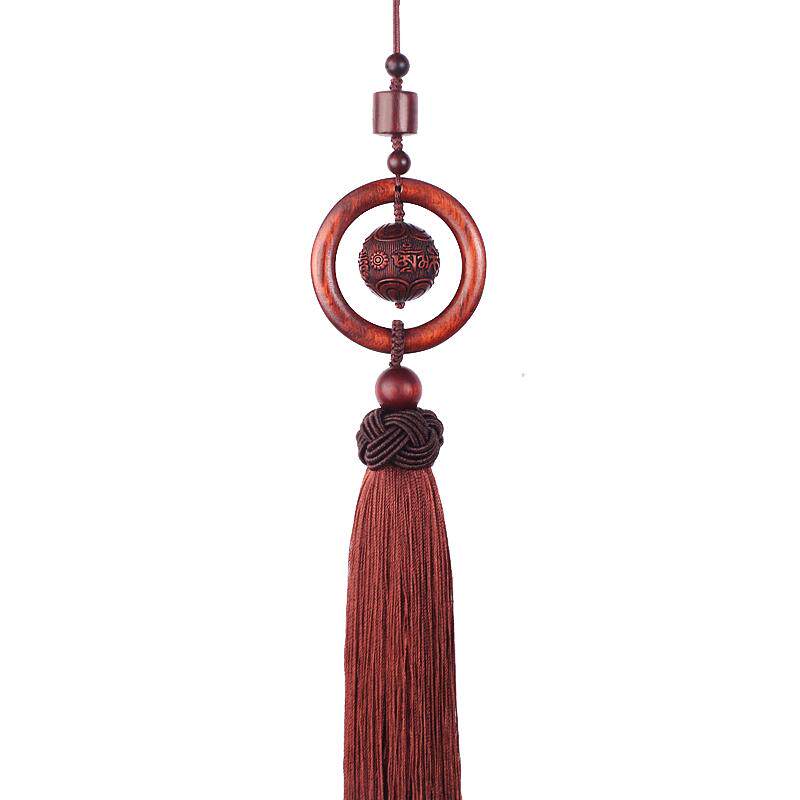 小叶紫檀木汽车挂件转运珠保平安