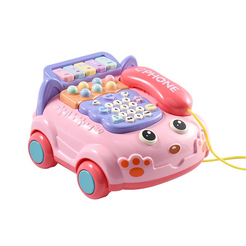 婴儿童玩具仿真电话机幼儿宝宝音乐手机益智早教1一2岁女孩3个月6