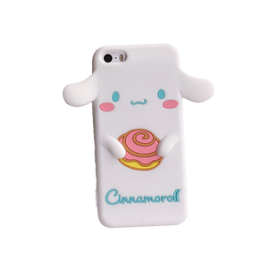 苹果5s手机壳se硅胶全包7plus可爱卡通女iPhone8plus钢化膜6s彩膜