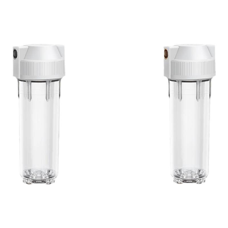 10寸透明滤瓶前置防爆过滤器家用净水器2分3分4分接口PP棉铜口