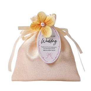 喜糖袋水晶缎丝绒袋子礼盒糖盒结婚伴手礼丝绒婚期少女心森系糖袋