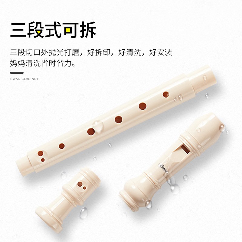 天鹅竖笛德式高音6孔孔孔笛子初学者小学生八入门孔乐器儿童六8