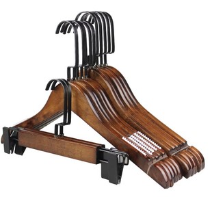 衣架实木防滑无痕木头衣挂家用晒衣撑挂钩木质服装店专用晾衣服架