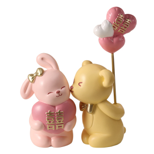 闺蜜新婚结婚礼物送新人新娘可爱情侣摆件创意客厅玄关家居装饰品