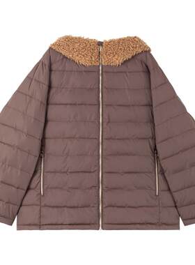 KEIKO小熊连帽绗线保暖短款棉服