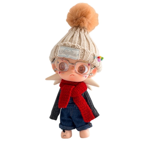 八分娃娃衣Zsiga娃衣牛仔套装嘎子姐娃衣米色毛线帽可动Bjd娃衣